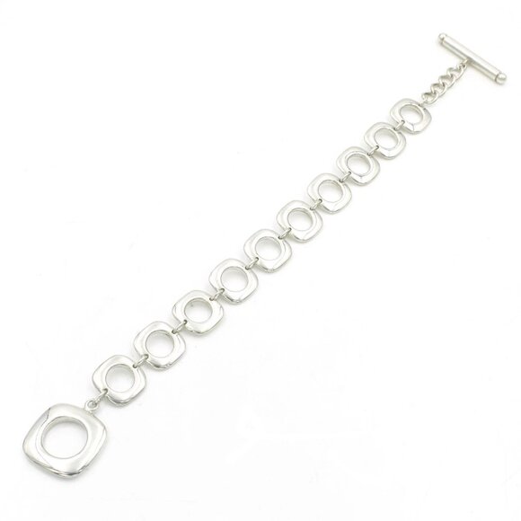 7.5" Tiffany Cushion Link Toggle Bracelet in Sterling Silver - Picture 5 of 8